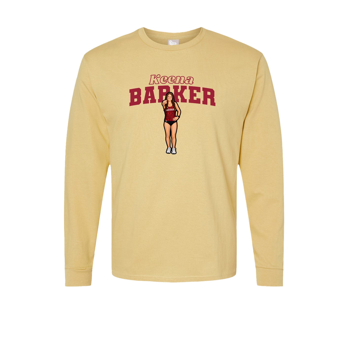 Long Sleeve Tee — Name Arch in Vegas Gold