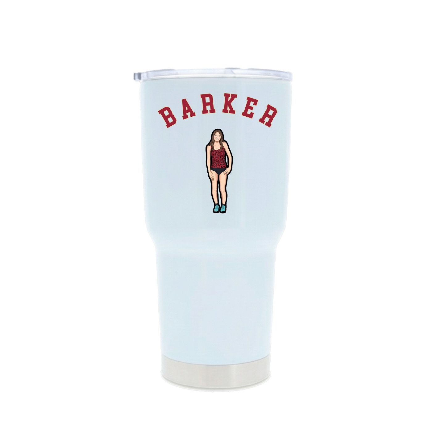 30oz Stainless Steel Tumbler — Shirsey Arch in White