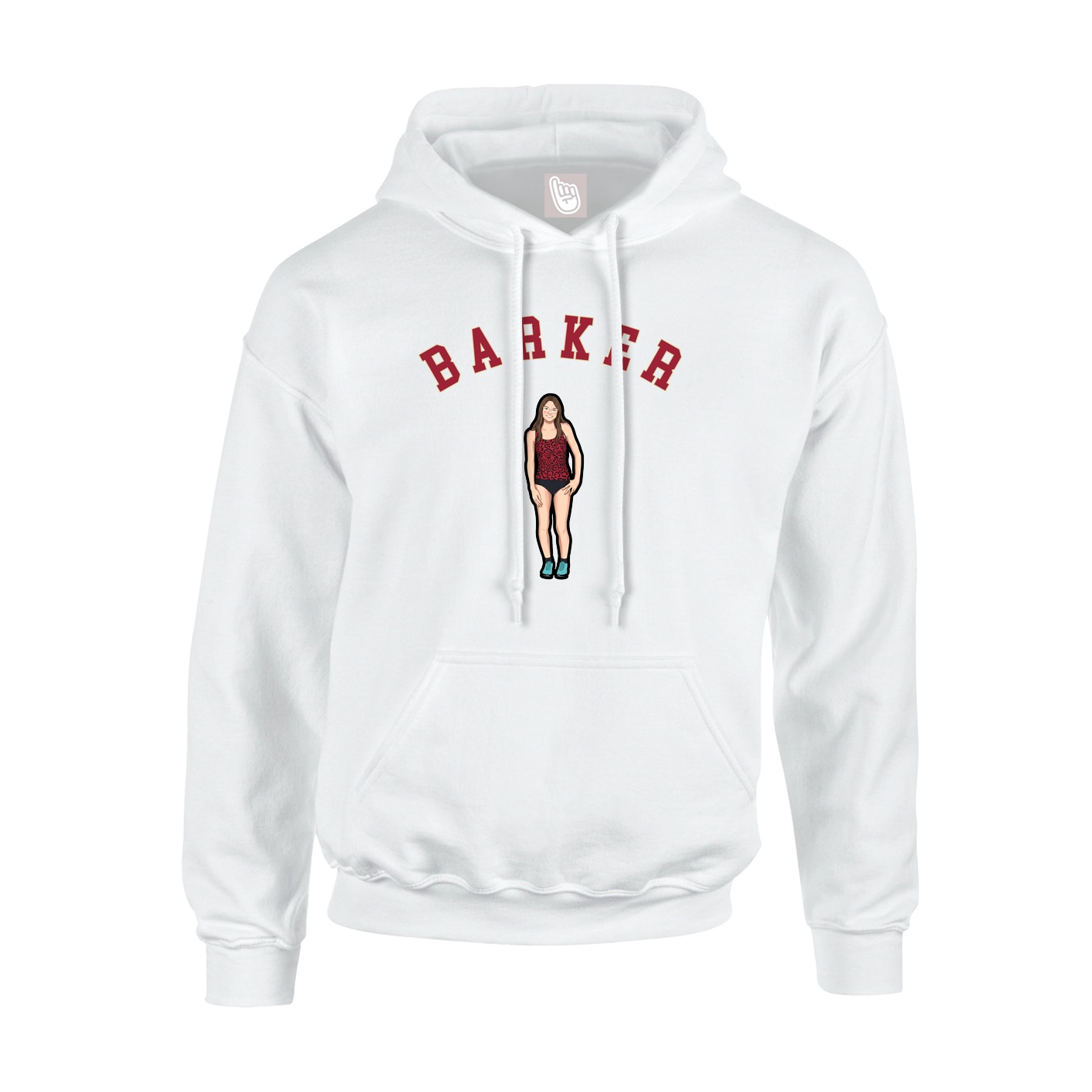Youth Hoodie — Shirsey Arch in White