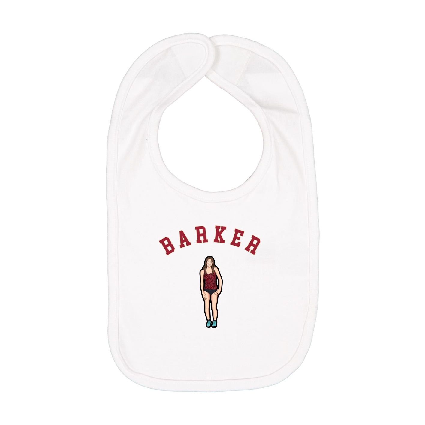Infant Bib — Shirsey Arch in White