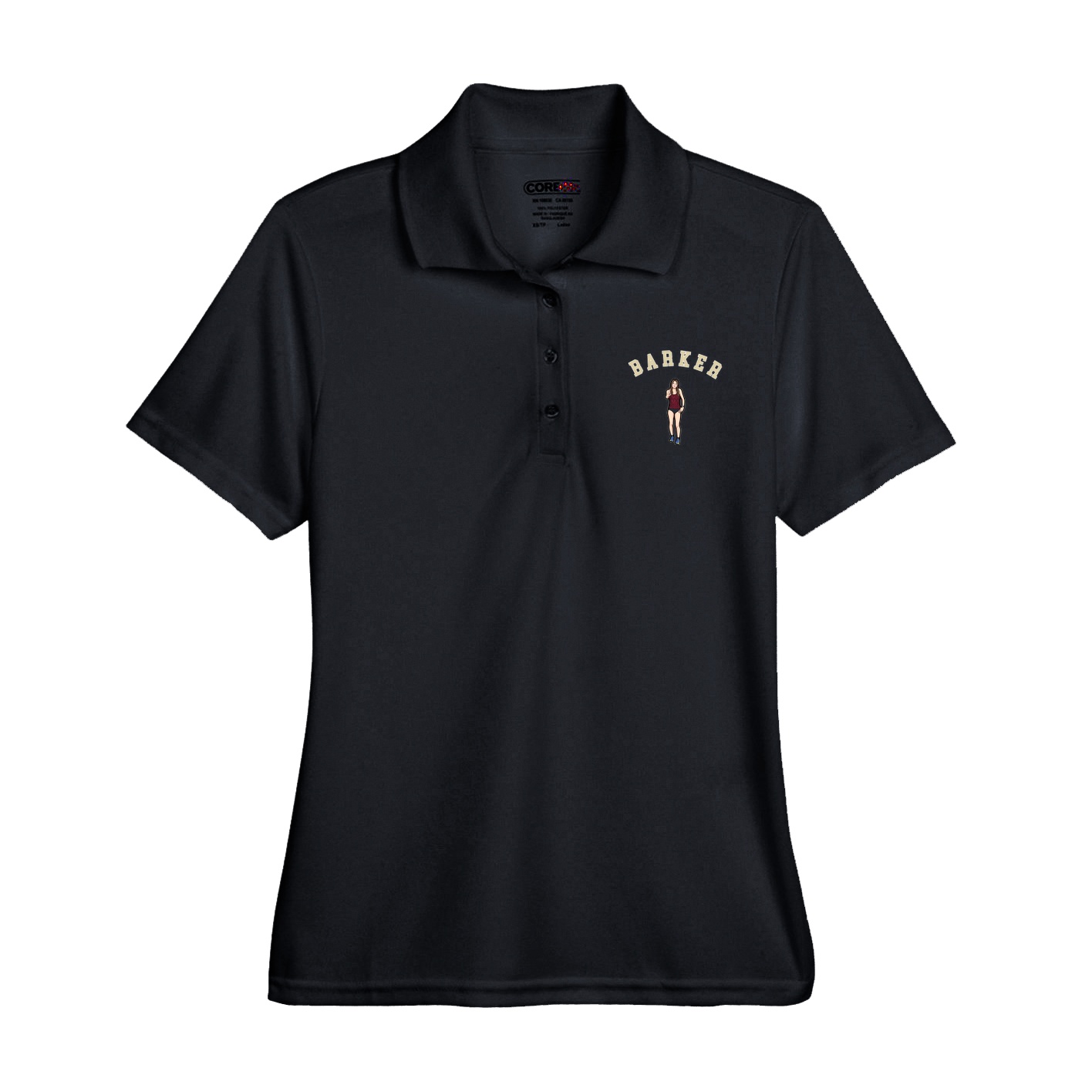 Womens Performance Polo — Shirsey Arch in Black