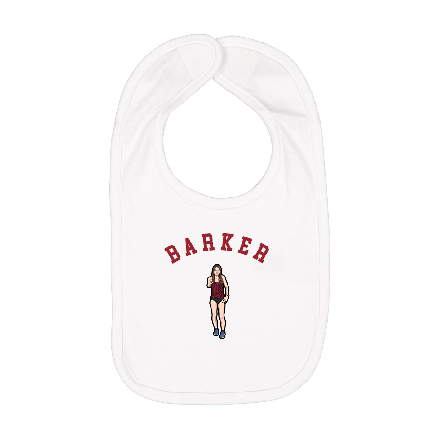 Infant Bib — Shirsey Arch in White