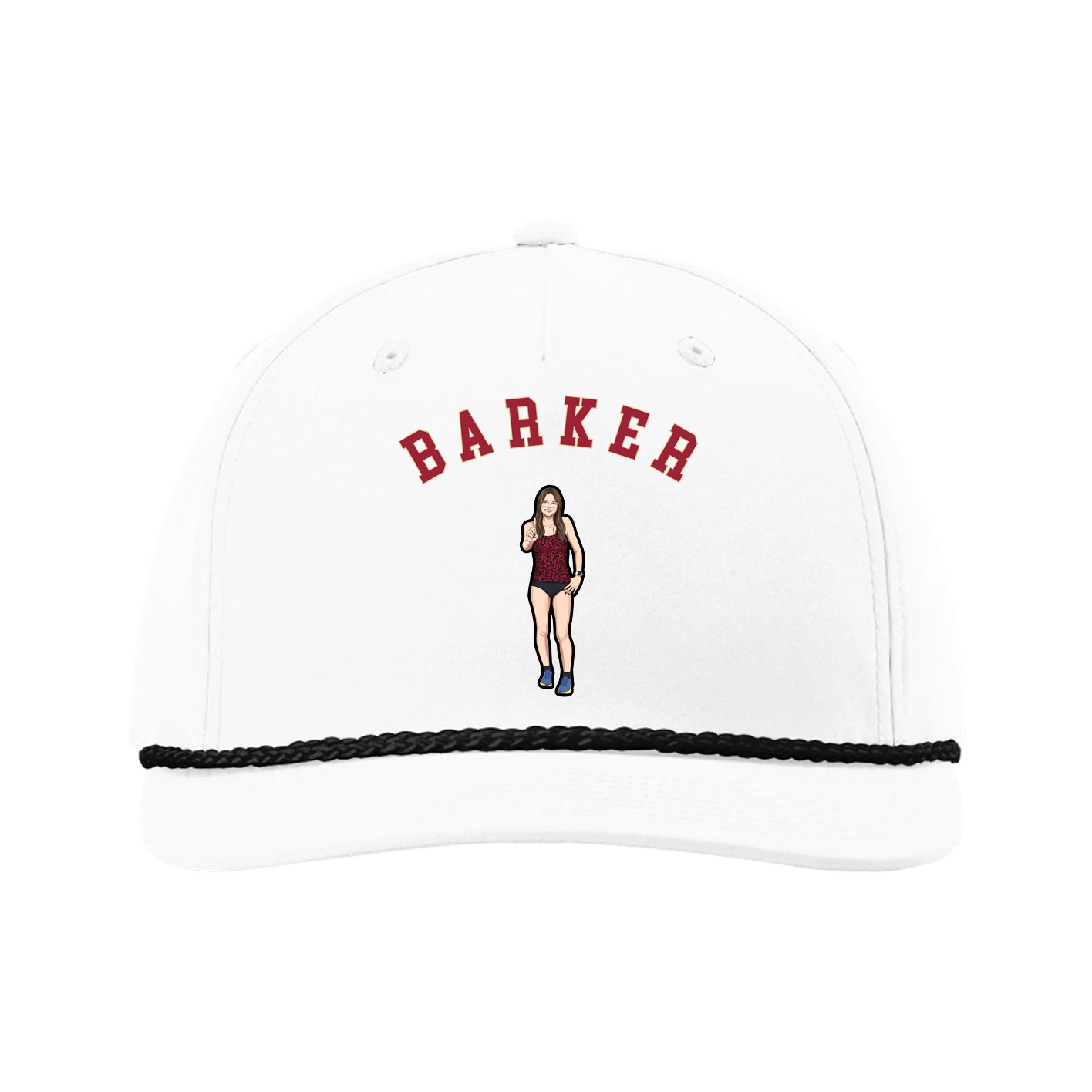 Five-Panel Classic Rope Cap — Shirsey Arch in White