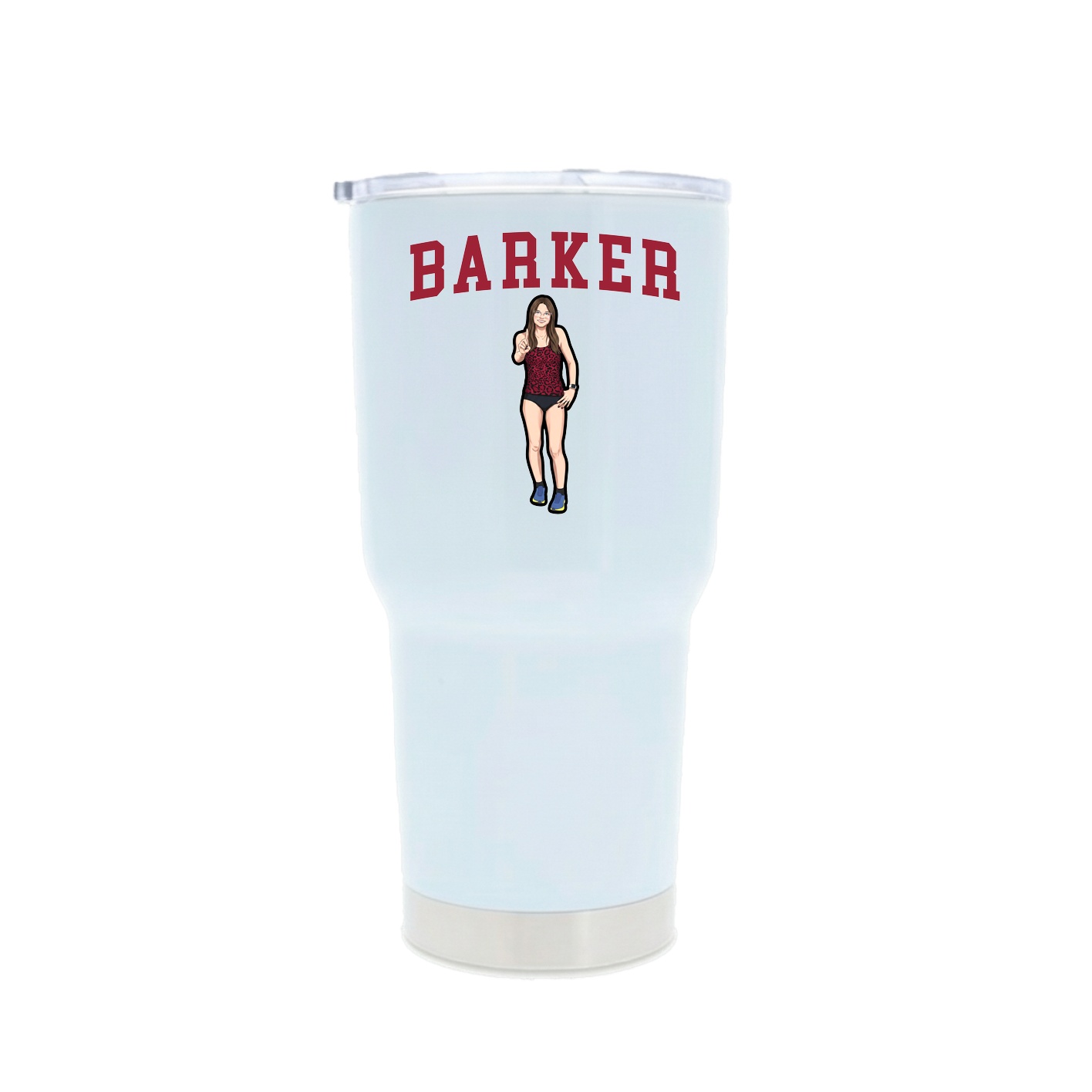 30oz Stainless Steel Tumbler — Shirsey in White