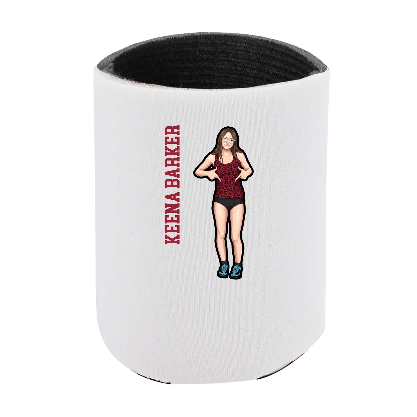 Can Holder — Name Vertical in White