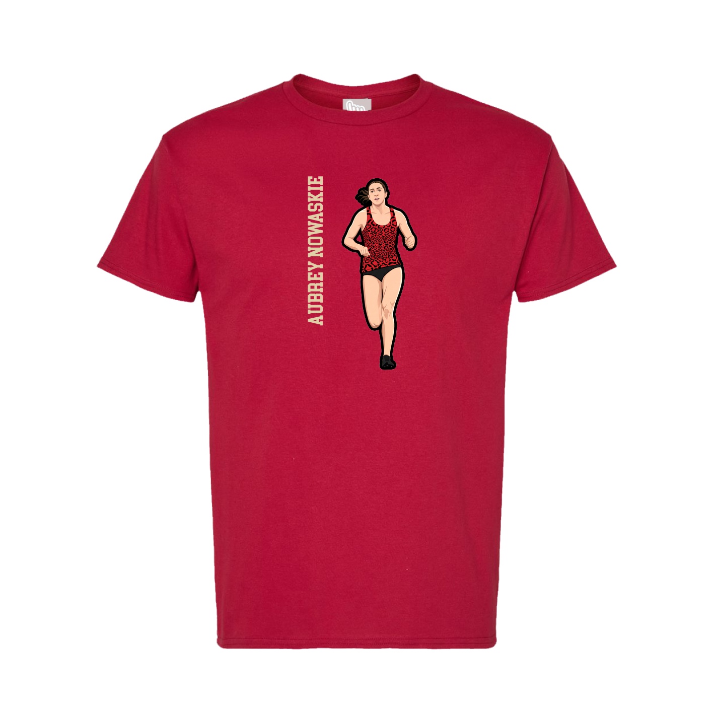 Tee — Name Vertical in Crimson