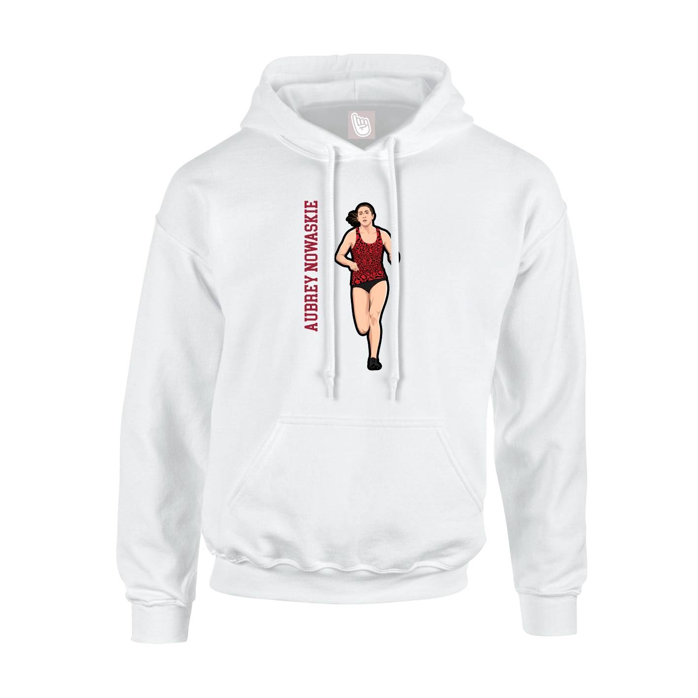 Youth Hoodie — Name Vertical in White