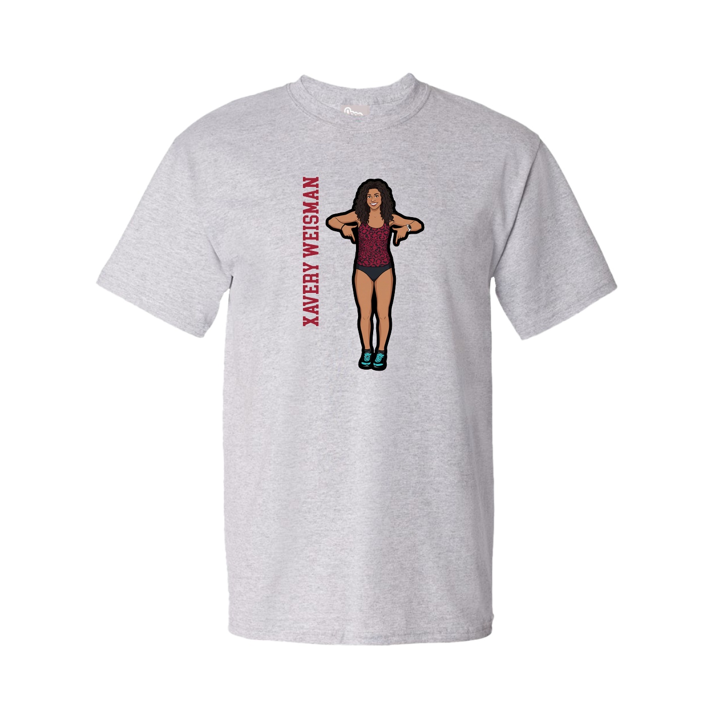 Tee — Name Vertical in Grey