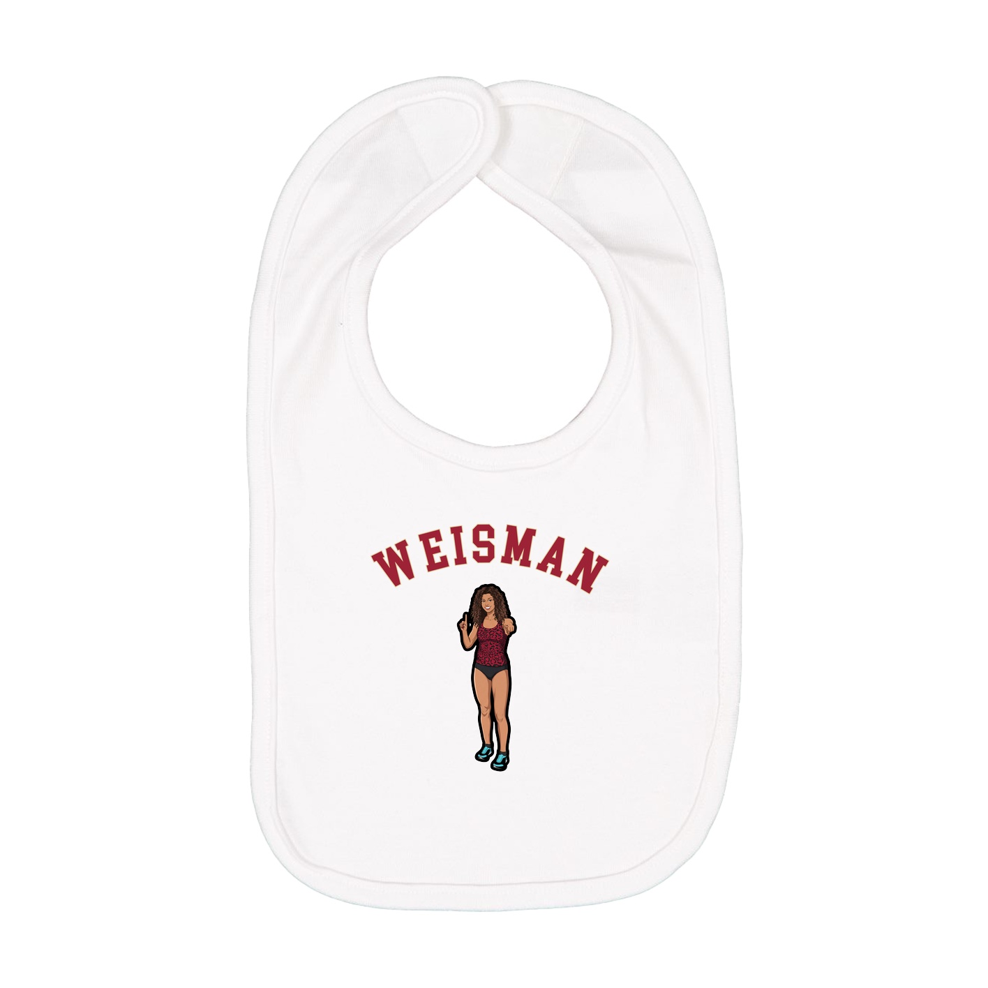 Infant Bib — Shirsey Arch in White