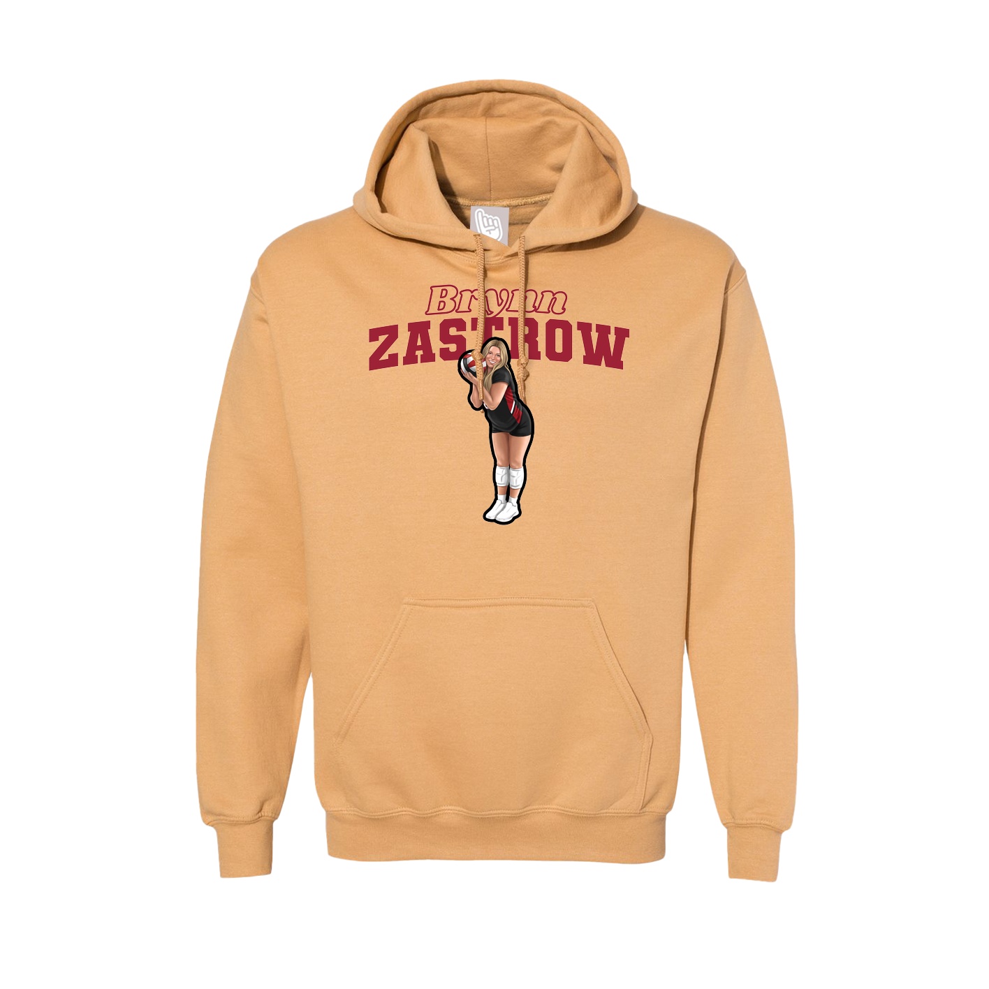 Hoodie — Name Arch in Vegas Gold