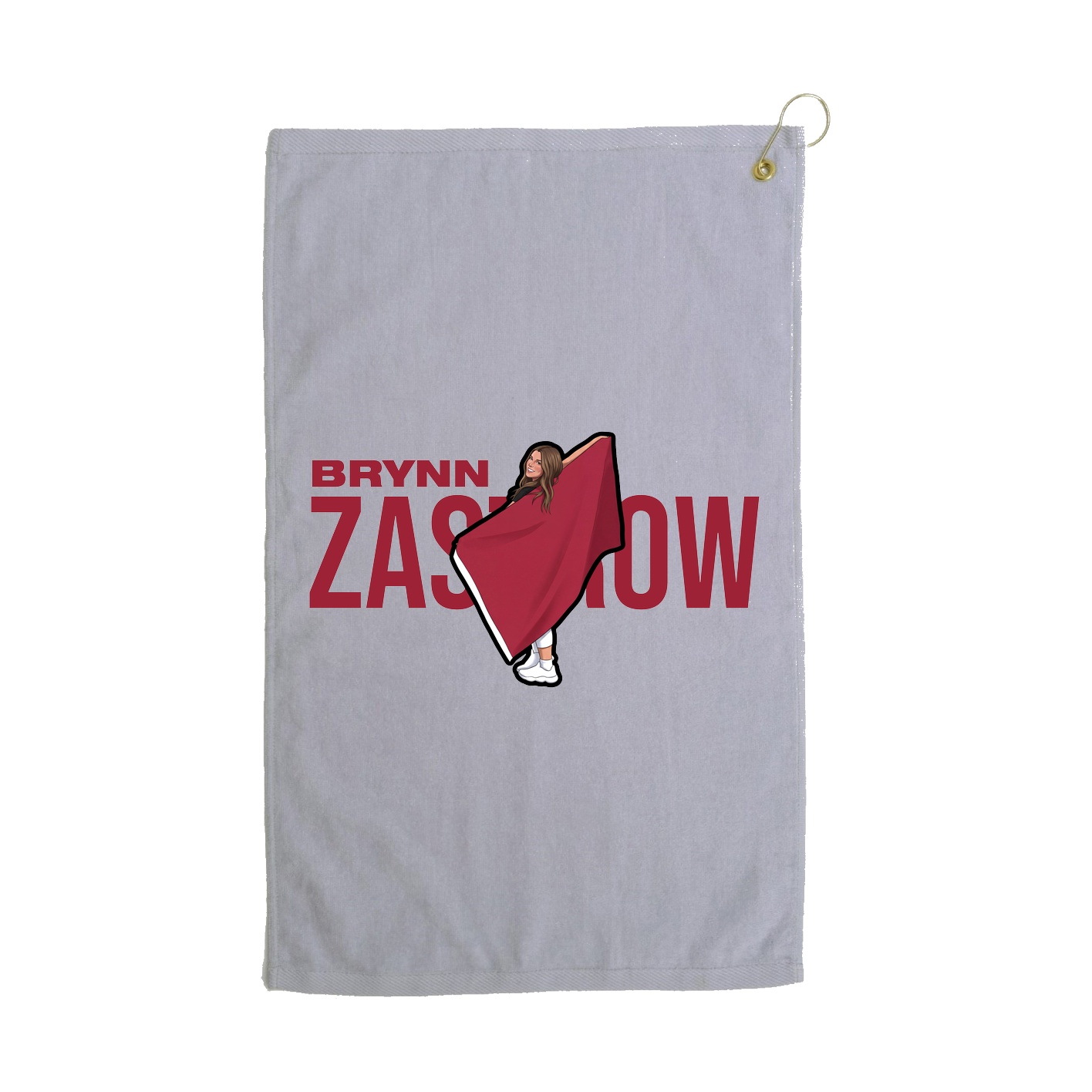 Golf Towel — Player Name in Grey