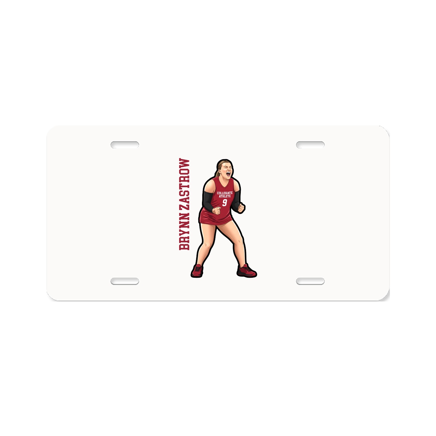 License Plate — Name Vertical in Classic
