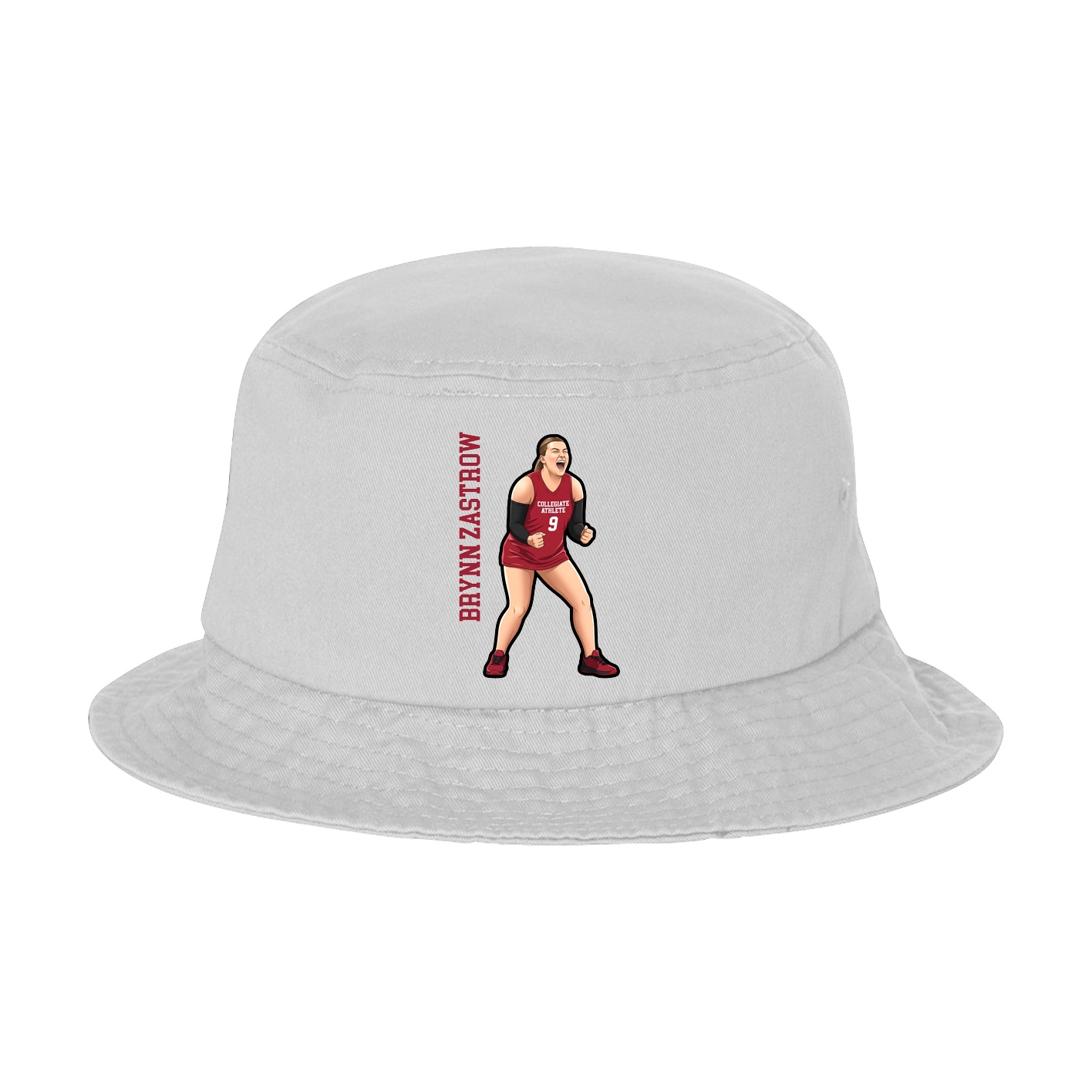 Bucket Cap — Name Vertical in White