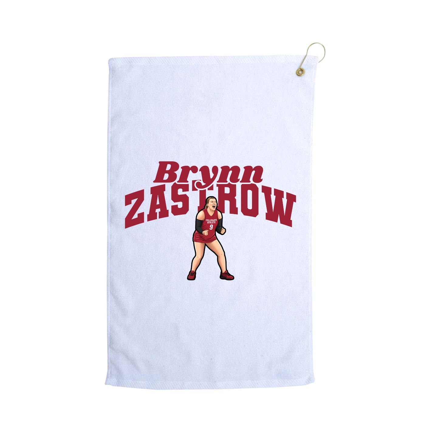 Golf Towel — Signature Arch in White