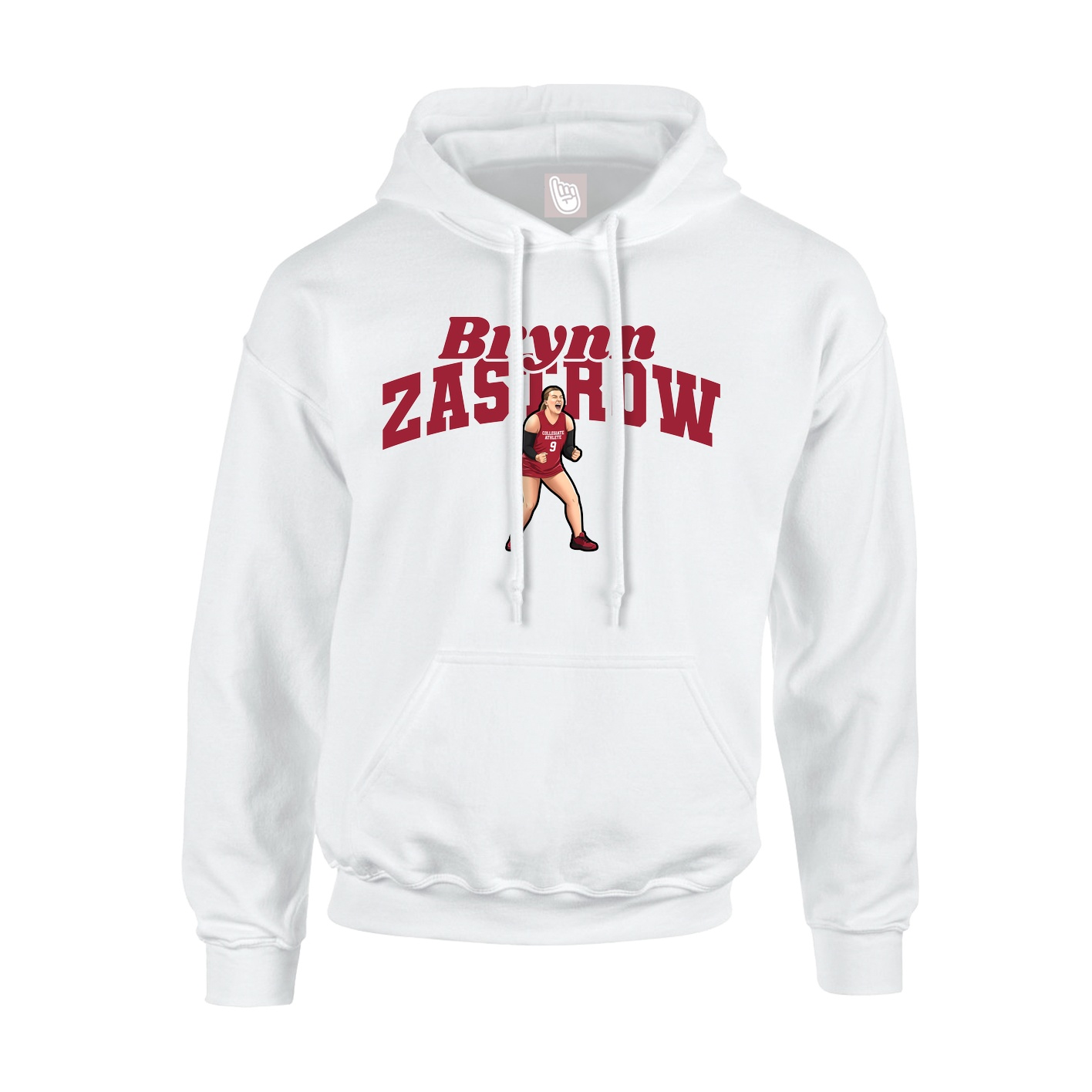 Hoodie — Signature Arch in White