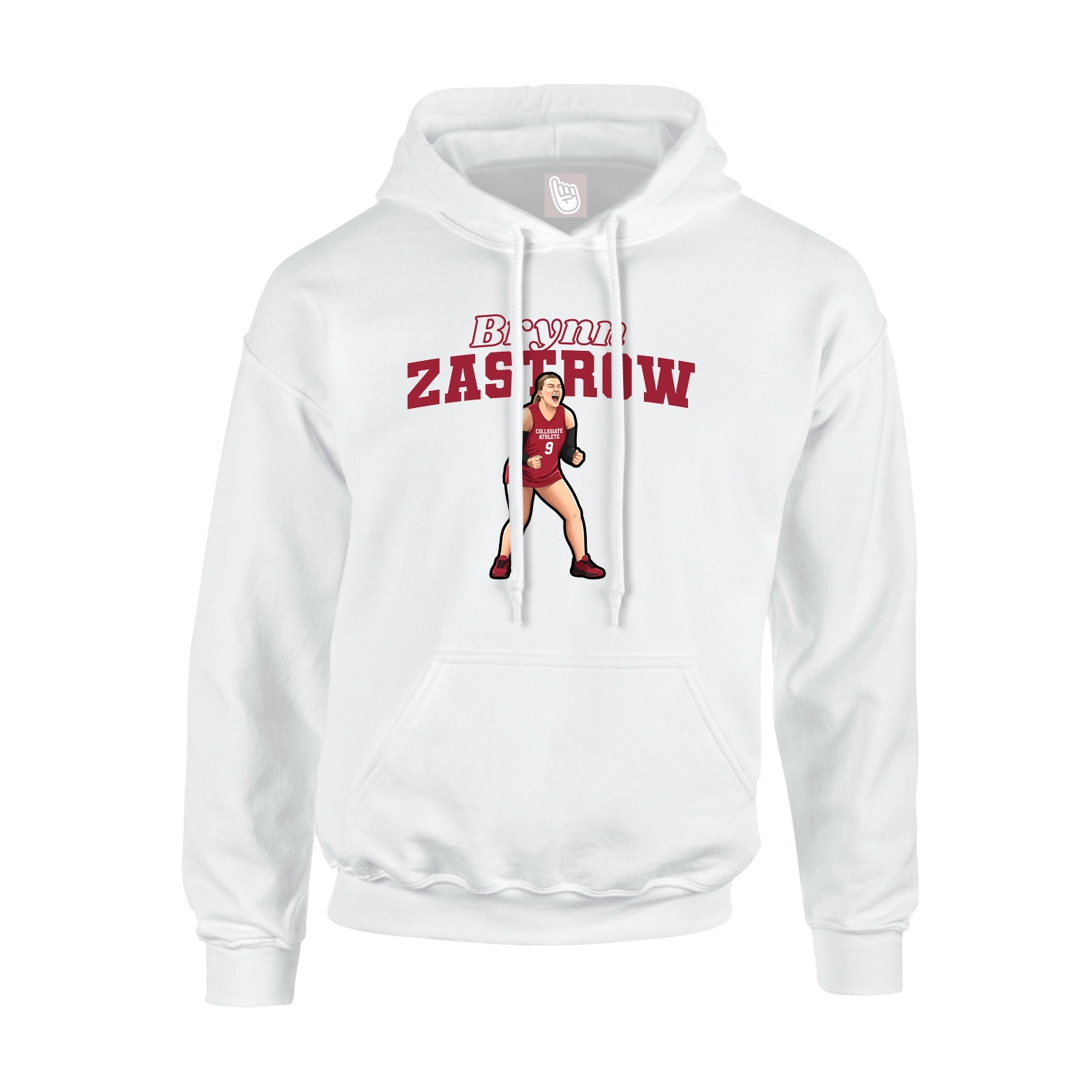 Hoodie — Name Arch in White