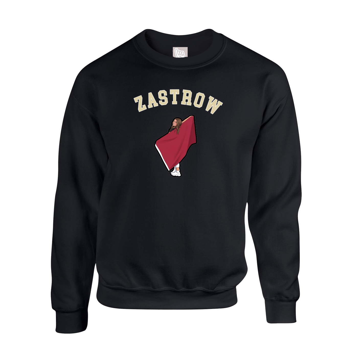 Fleece Crew — Shirsey Arch in Black