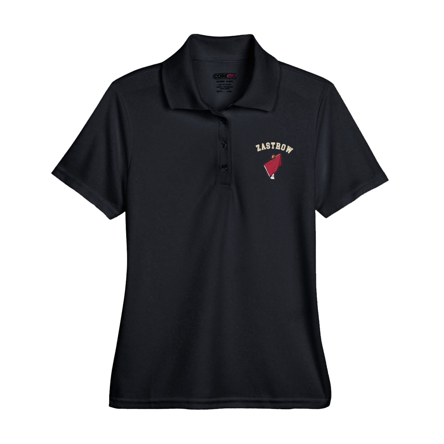 Womens Performance Polo — Shirsey Arch in Black