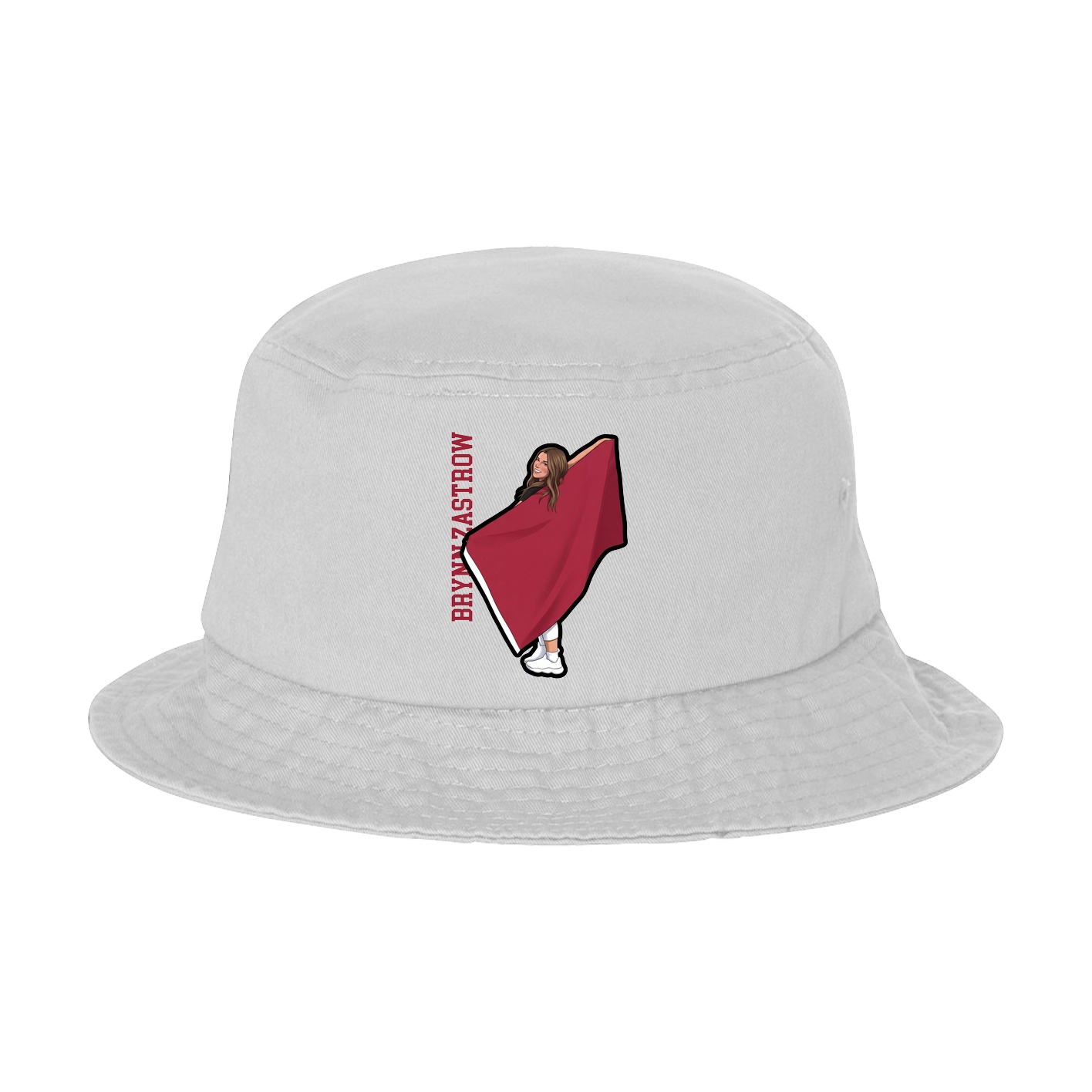 Bucket Cap — Name Vertical in White