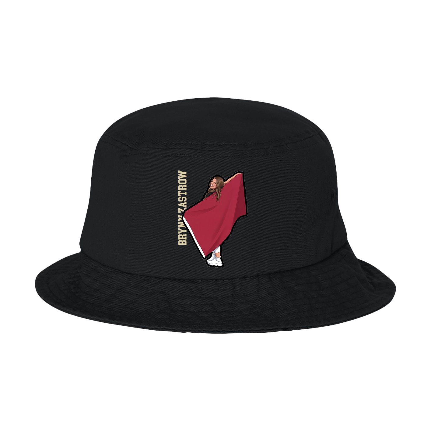 Bucket Cap — Name Vertical in Black