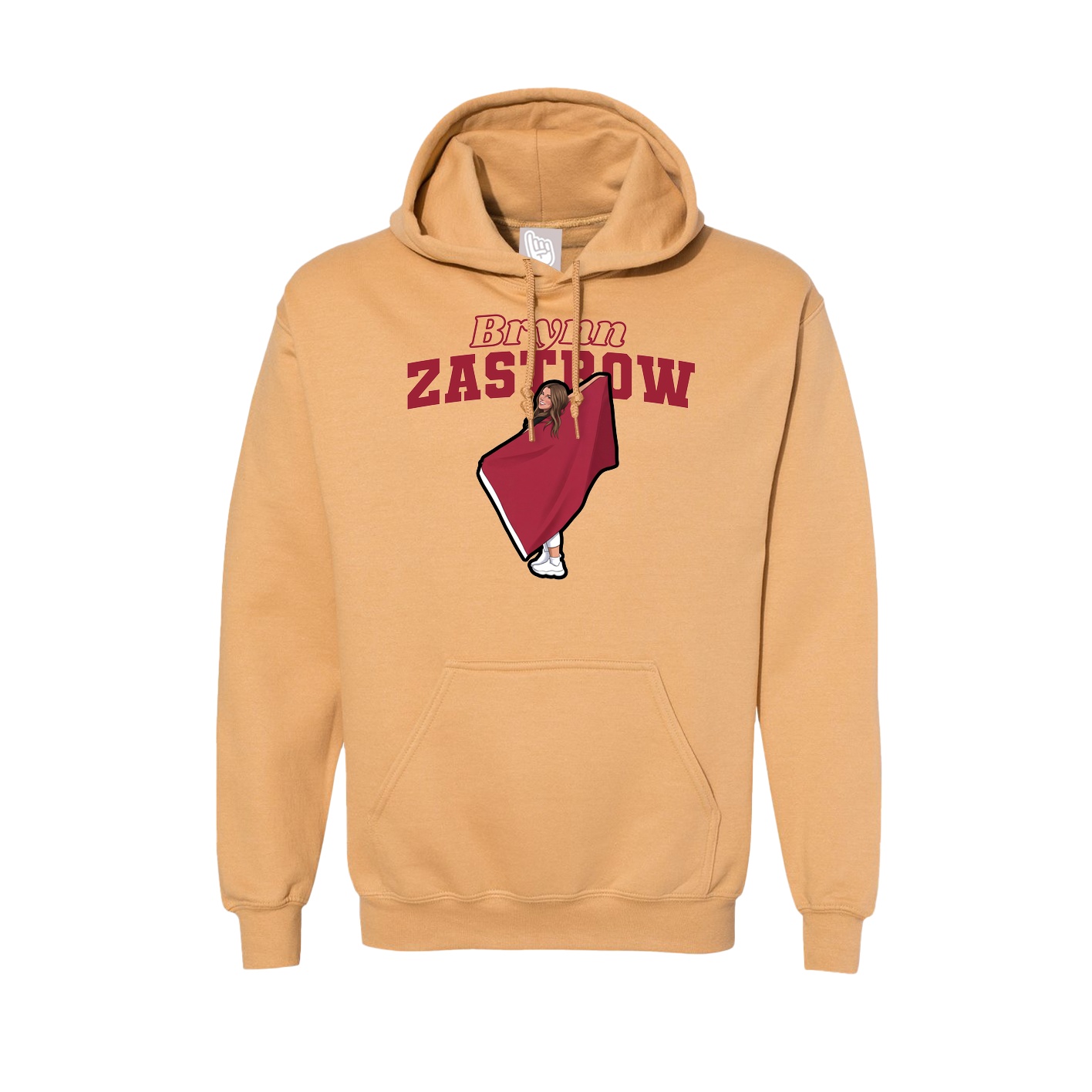 Hoodie — Name Arch in Vegas Gold