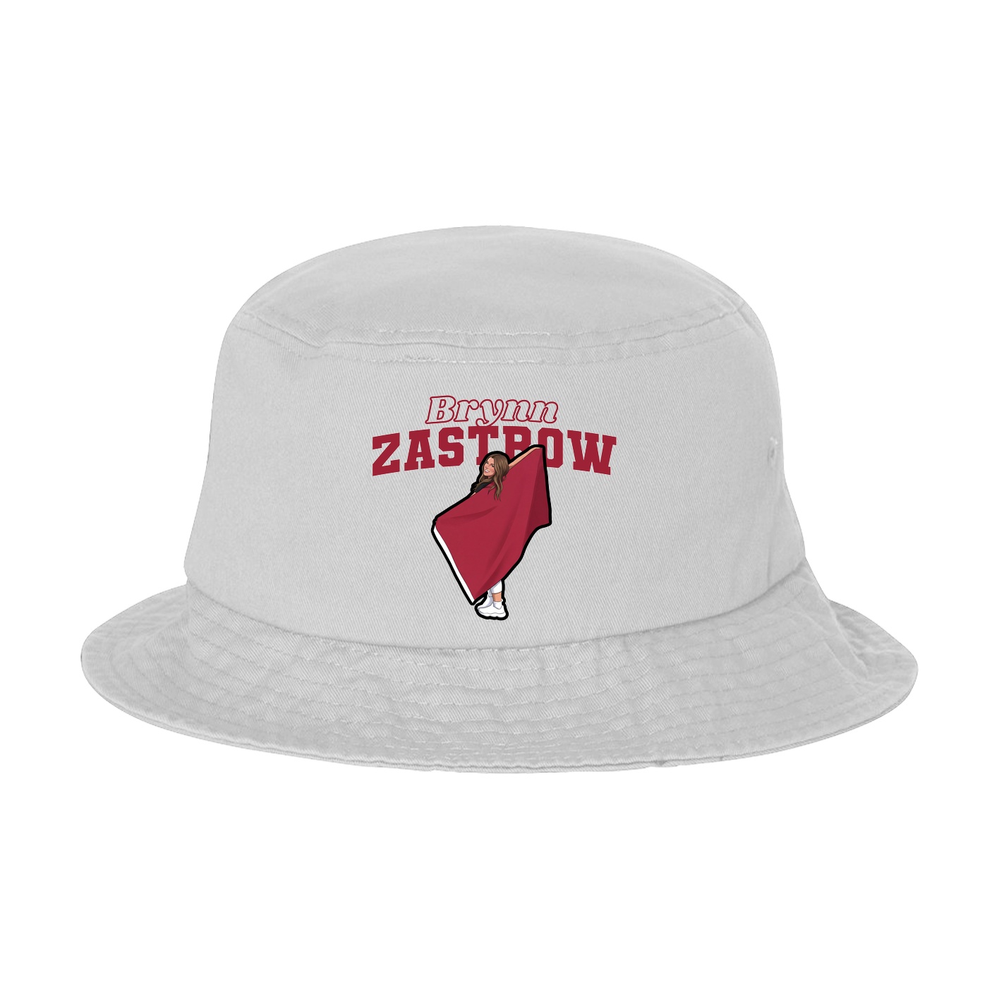 Bucket Cap — Name Arch in White