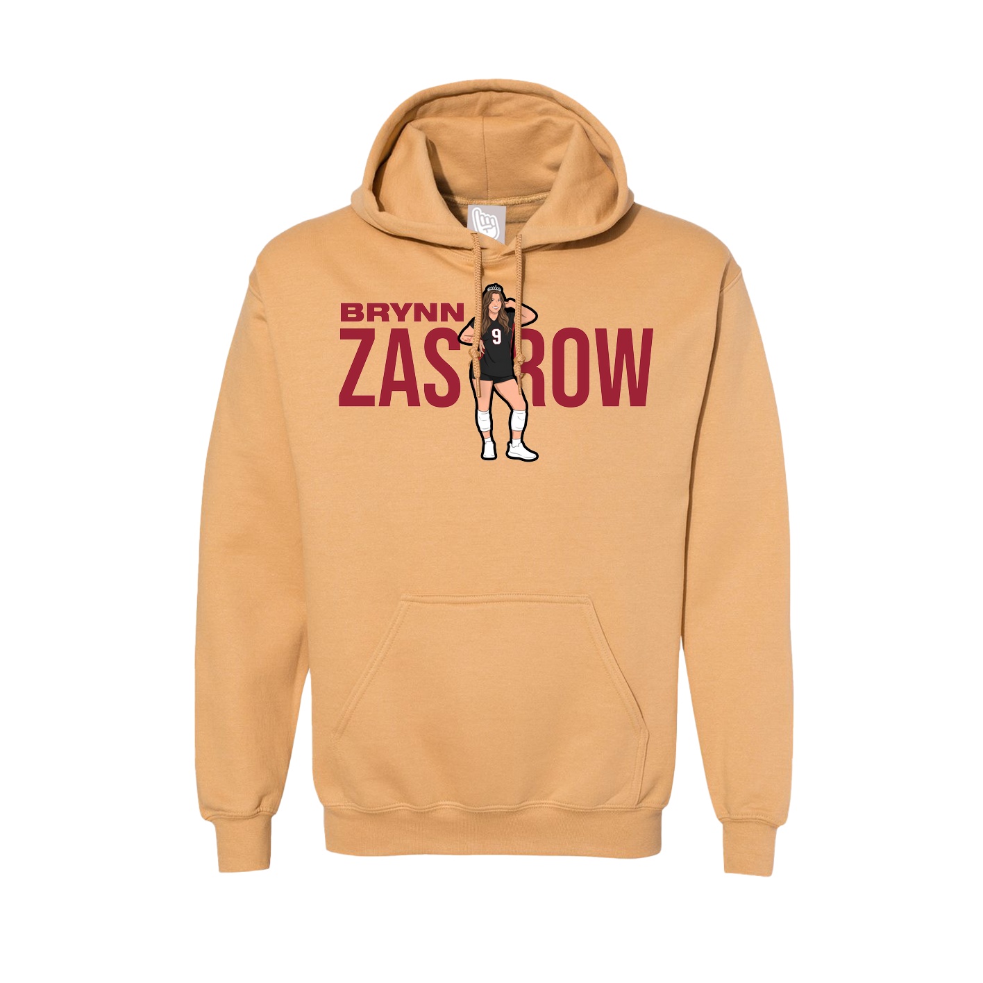 Hoodie — Player Name in Vegas Gold