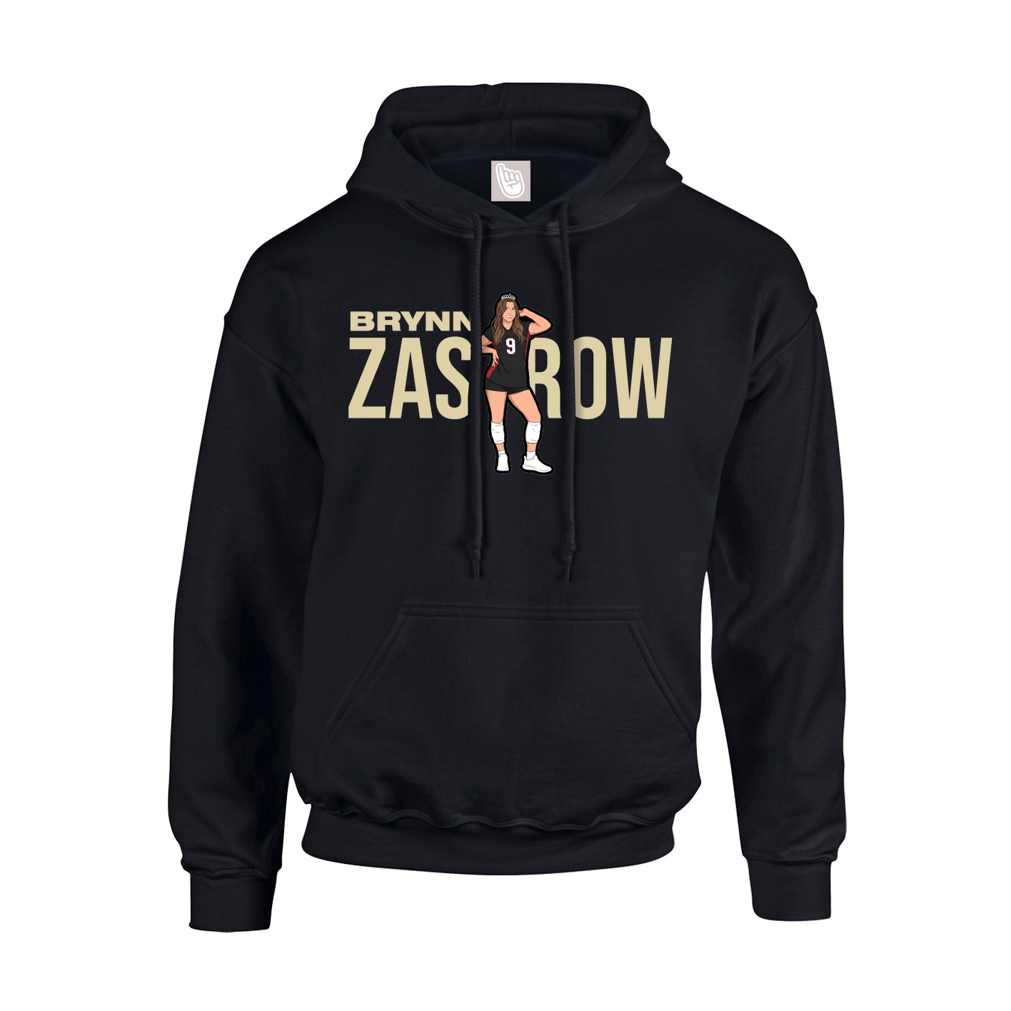Youth Hoodie — Player Name in Black