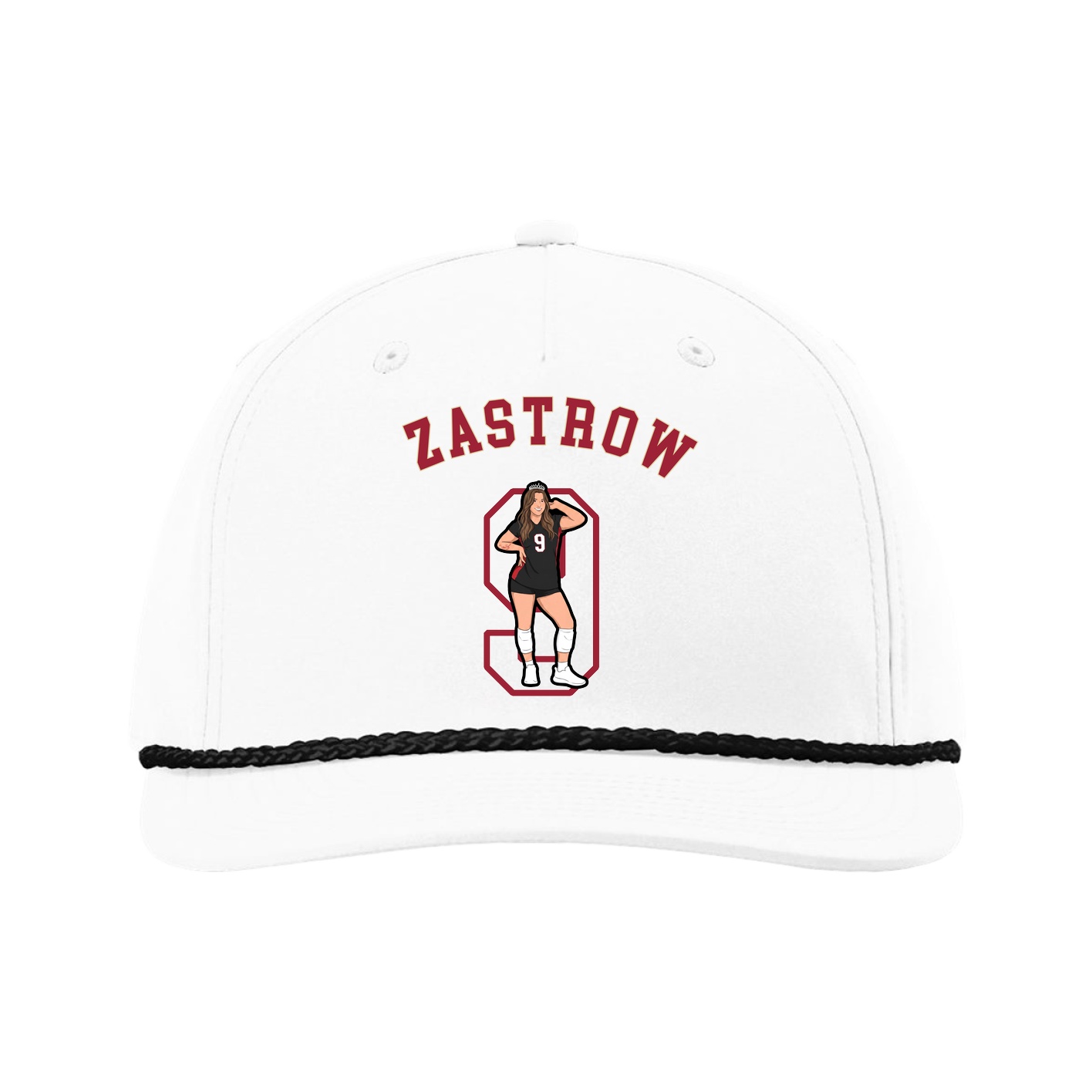 Five-Panel Classic Rope Cap — Shirsey Arch in White