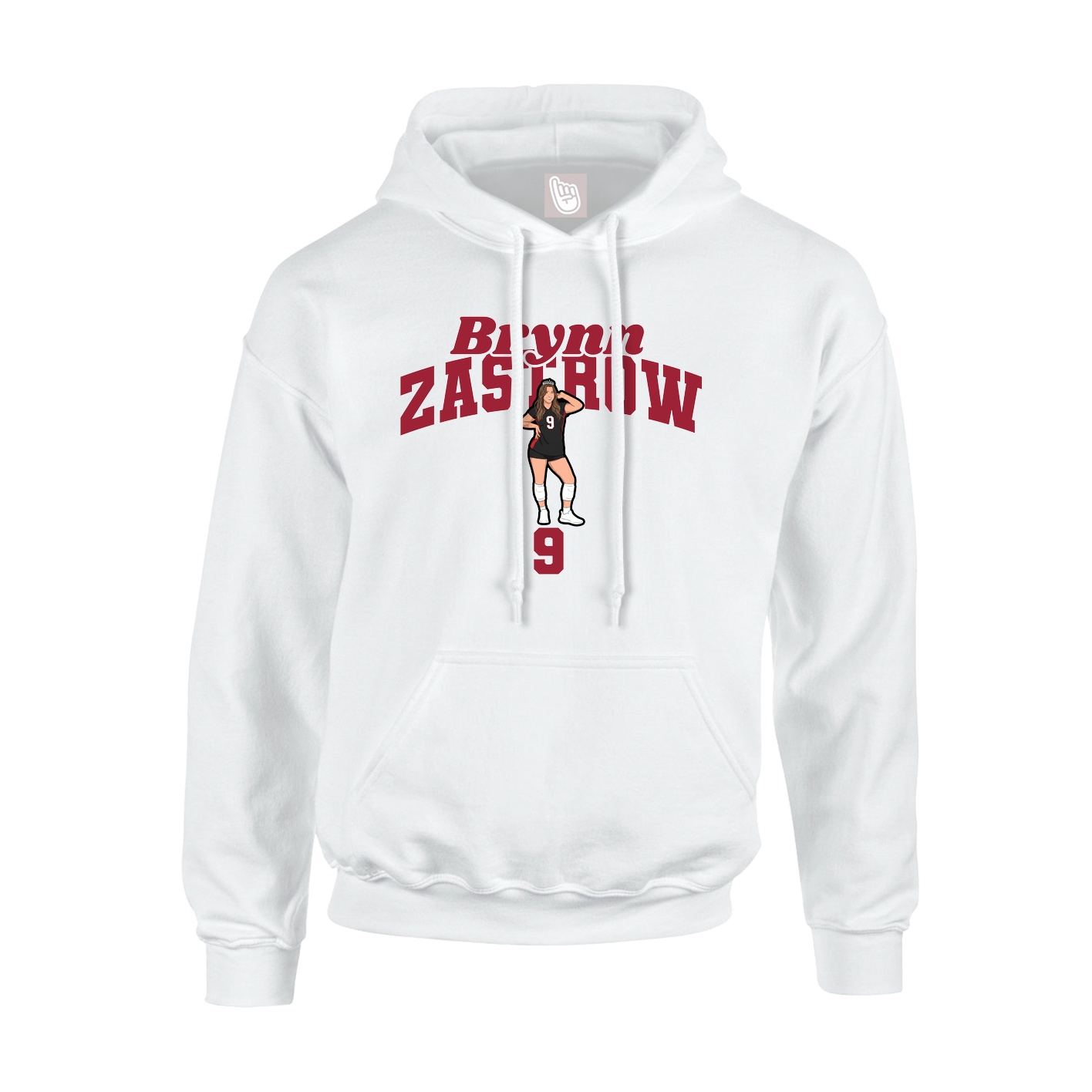 Youth Hoodie — Signature Arch in White