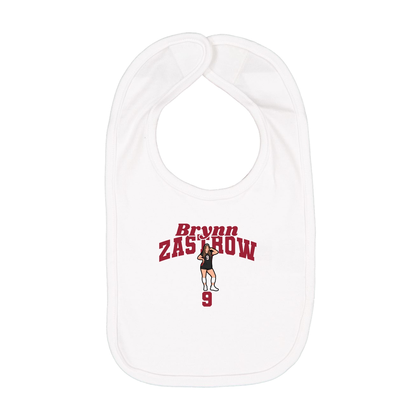 Infant Bib — Signature Arch in White