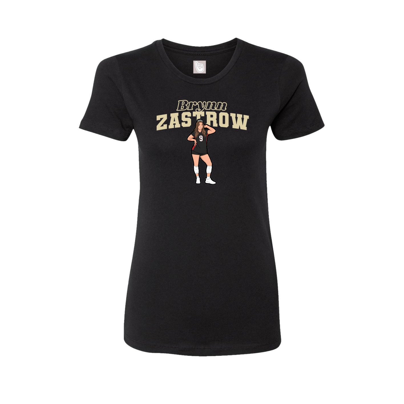 Fitted Women's Tee — Name Arch in Black