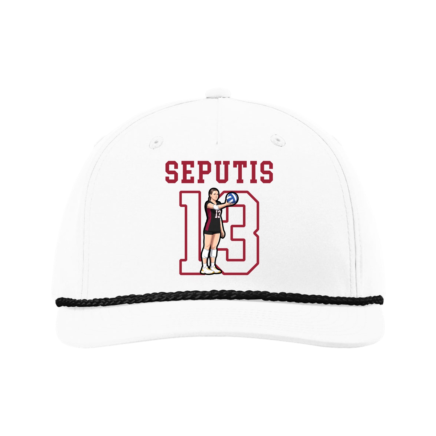Five-Panel Classic Rope Cap — Shirsey in White