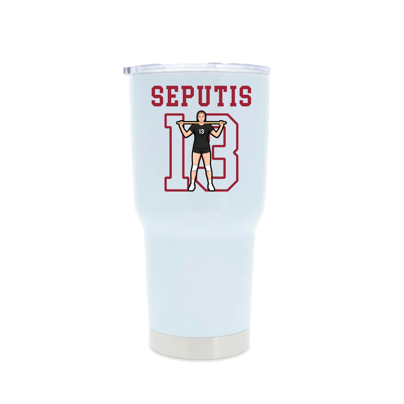 30oz Stainless Steel Tumbler — Shirsey in White