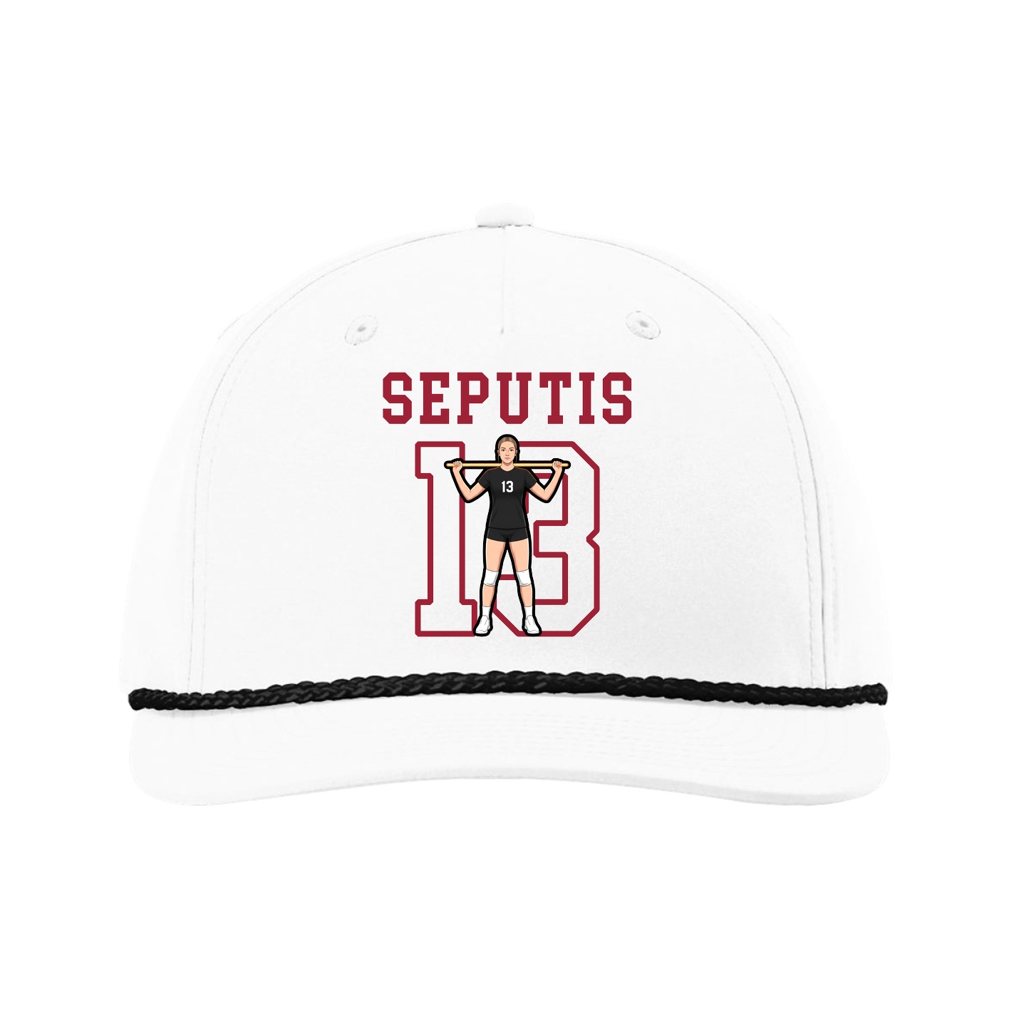 Five-Panel Classic Rope Cap — Shirsey in White