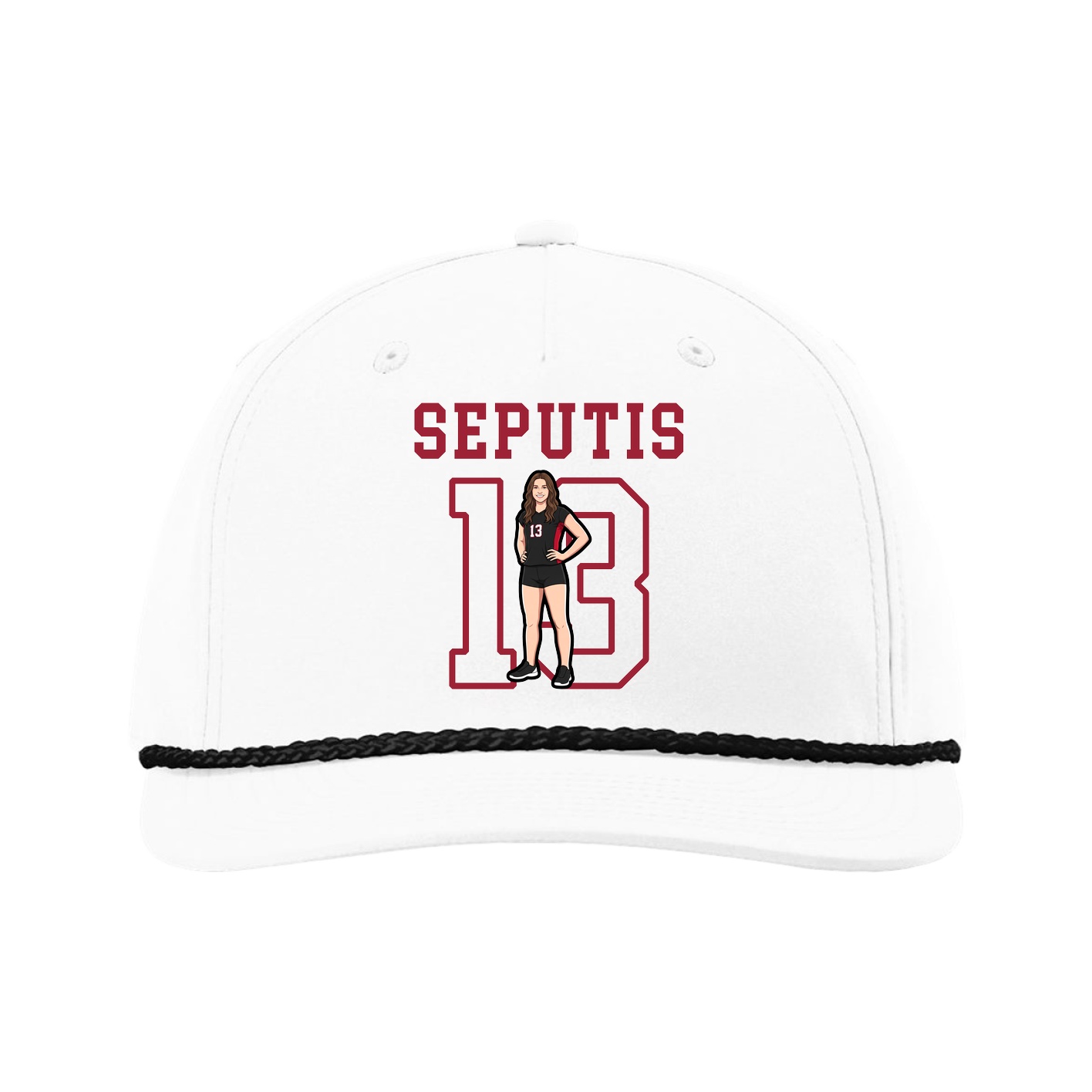 Five-Panel Classic Rope Cap — Shirsey in White