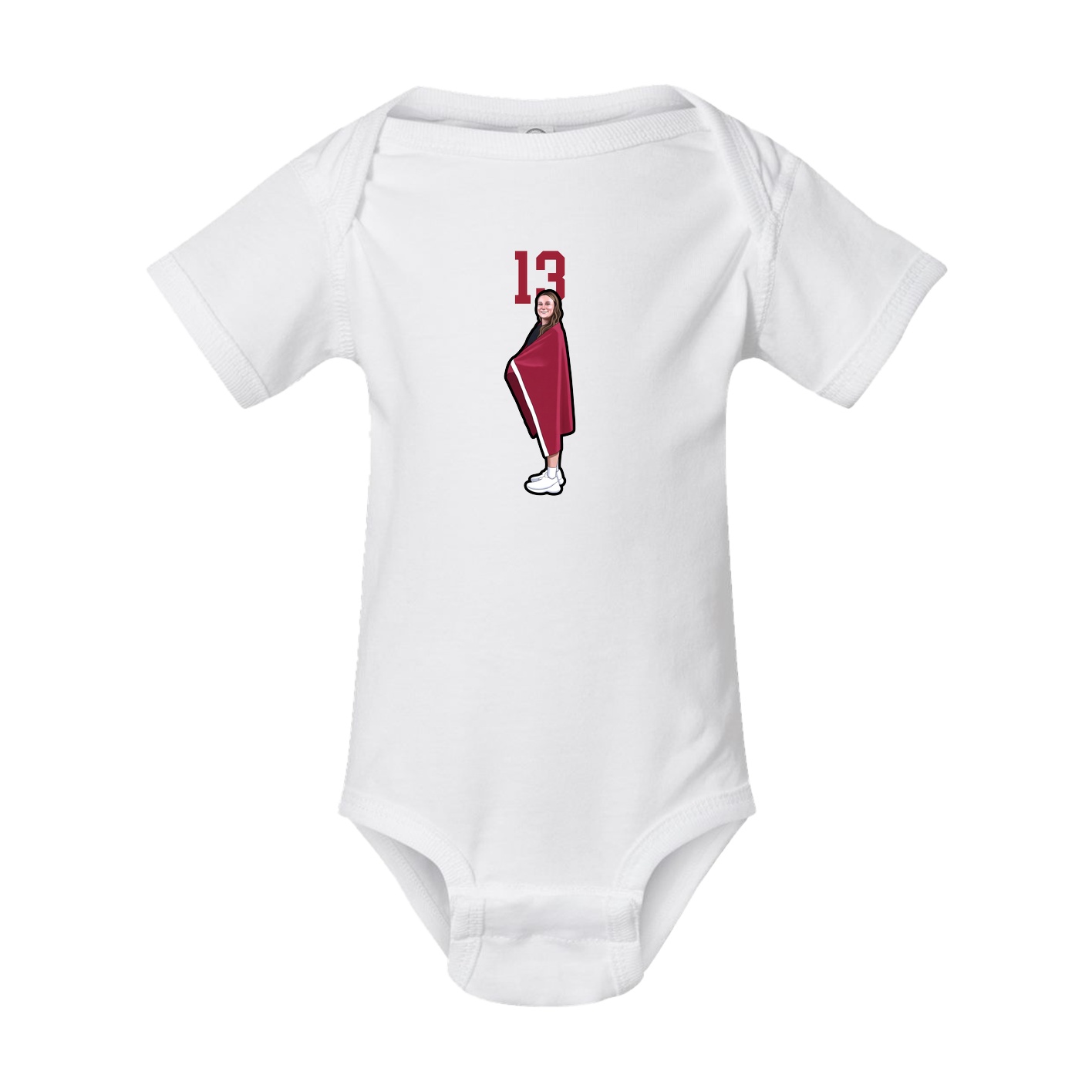Baby Onesie — Number Top in White