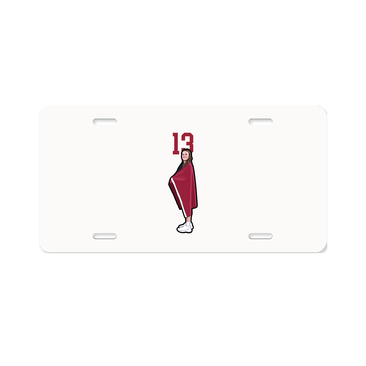 License Plate — Number Top in Classic
