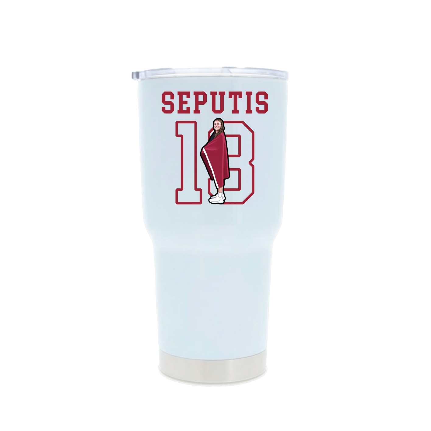 30oz Stainless Steel Tumbler — Shirsey in White