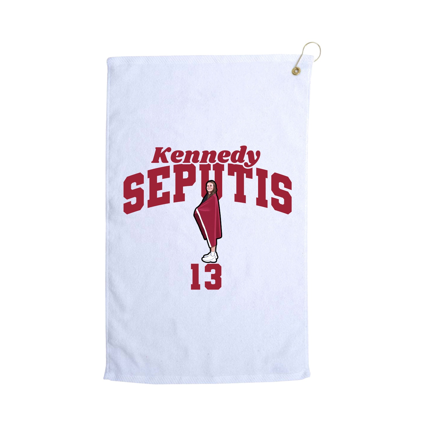 Golf Towel — Signature Arch in White