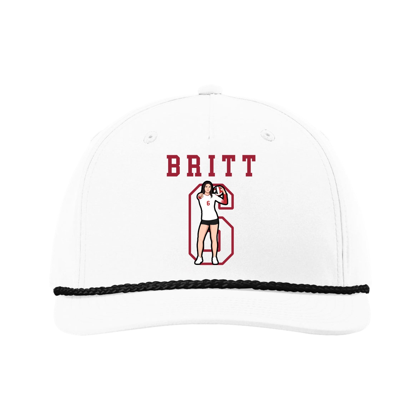 Five-Panel Classic Rope Cap — Shirsey in White