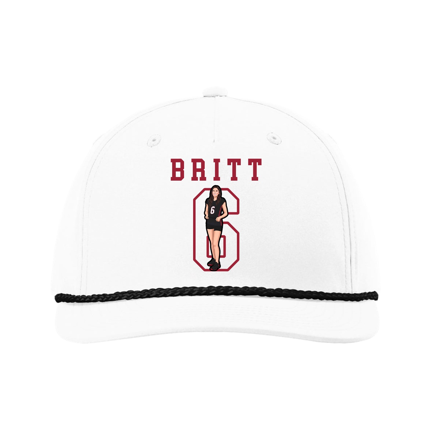 Five-Panel Classic Rope Cap — Shirsey in White