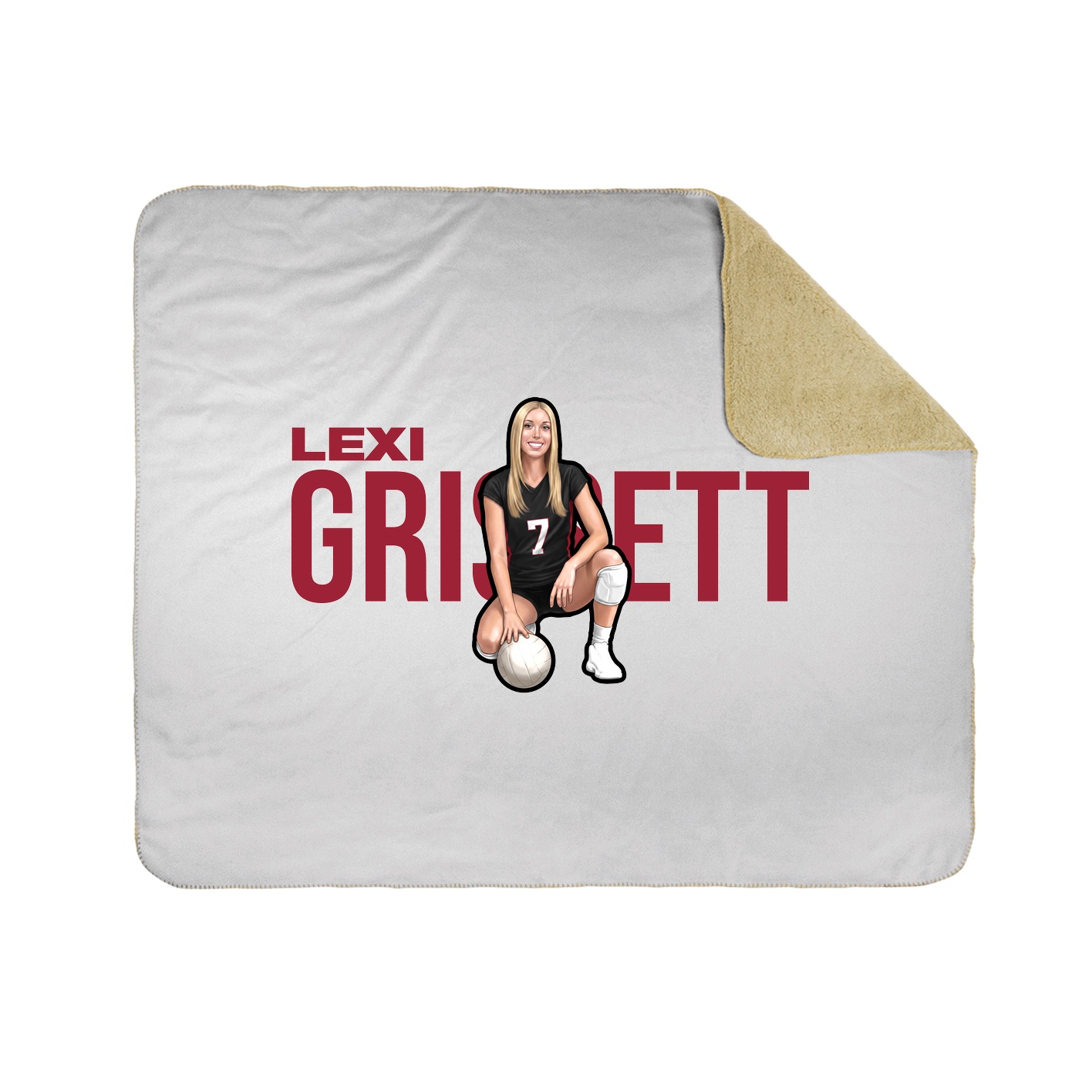 Throw Blanket — Player Name in White
