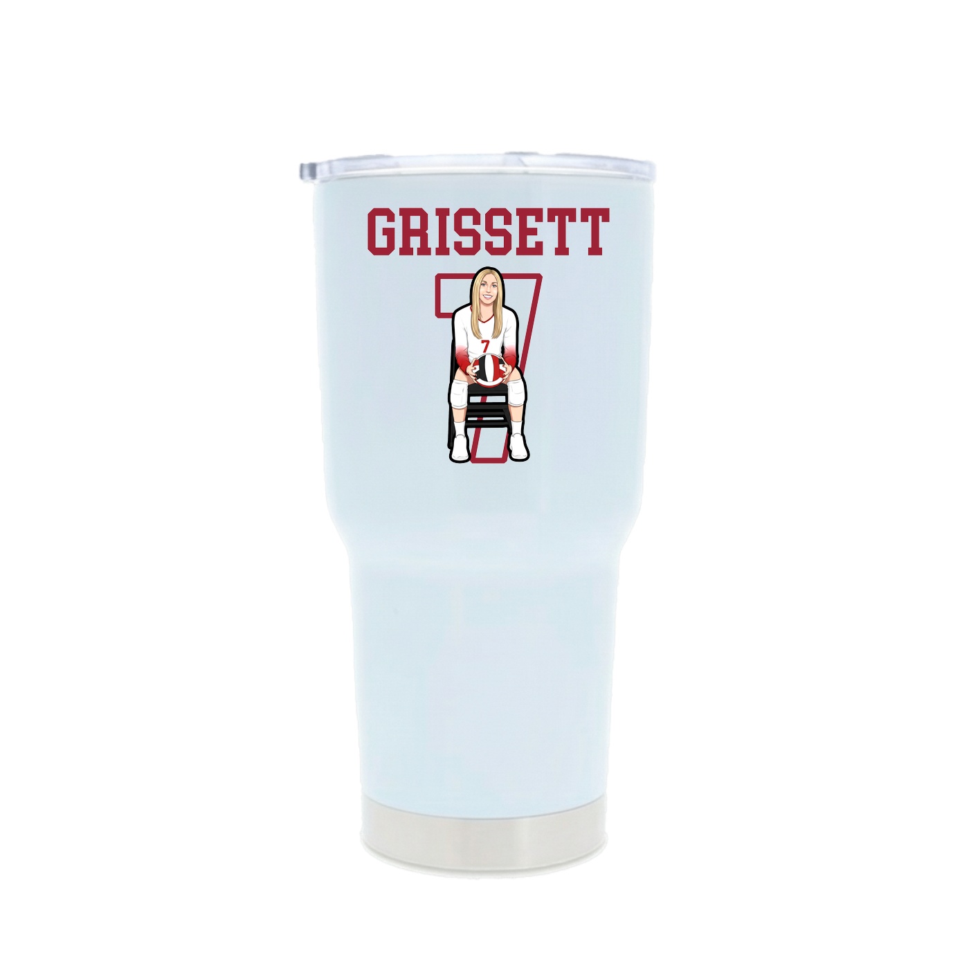30oz Stainless Steel Tumbler — Shirsey in White