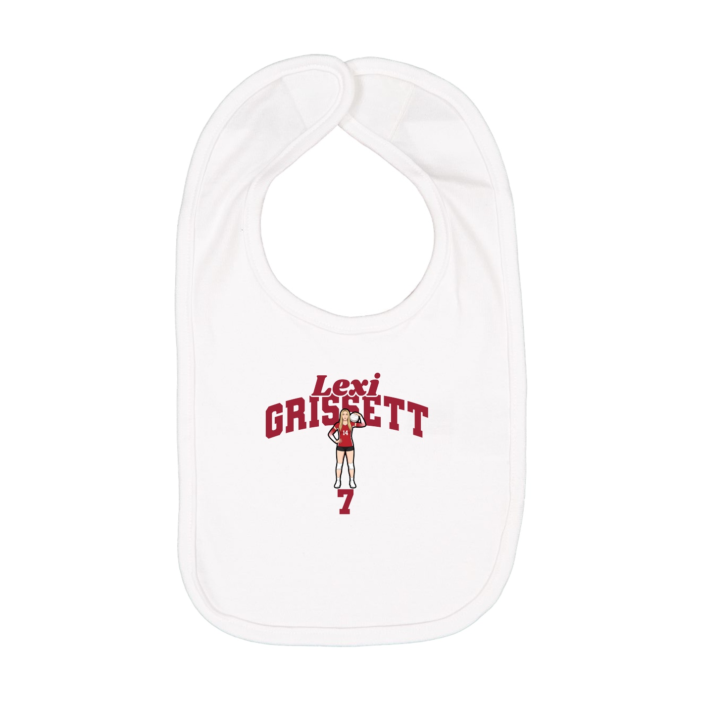 Infant Bib — Signature Arch in White