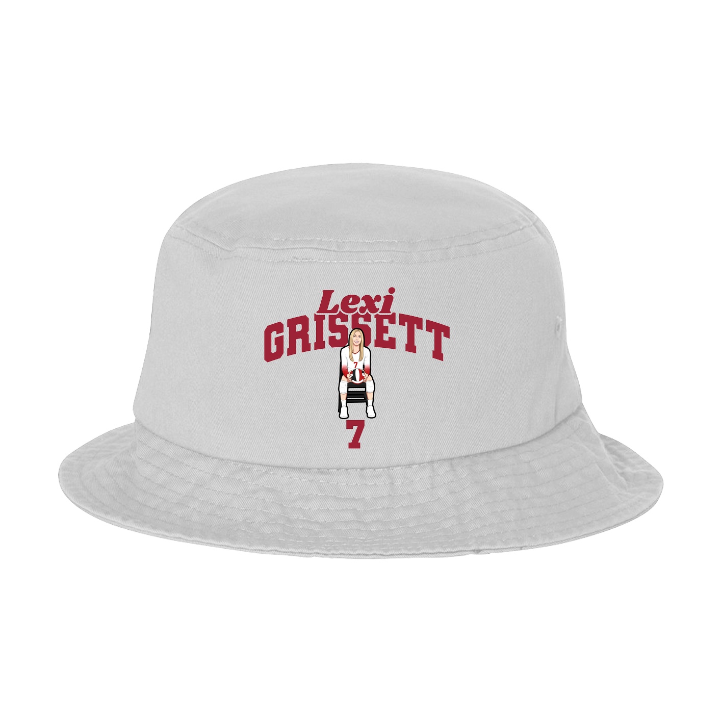 Bucket Cap — Signature Arch in White