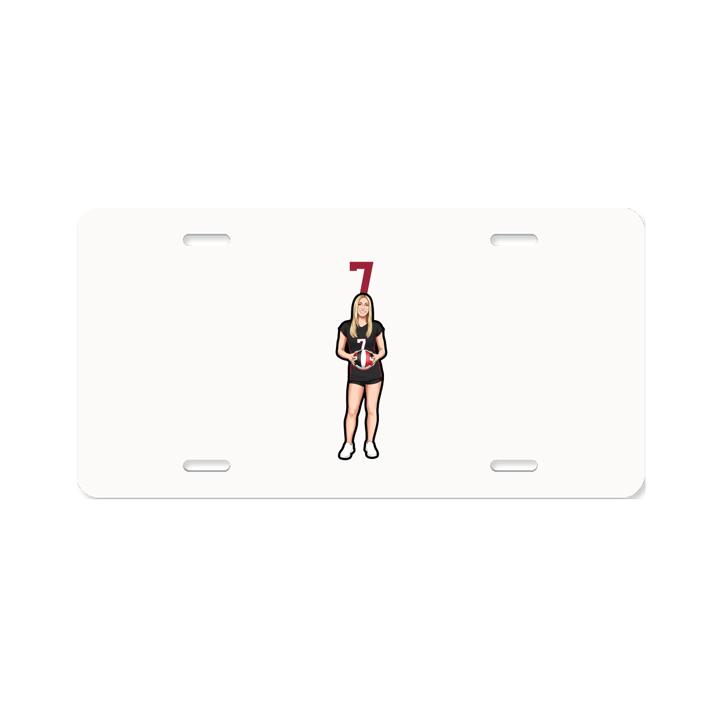 License Plate — Number Top in Classic