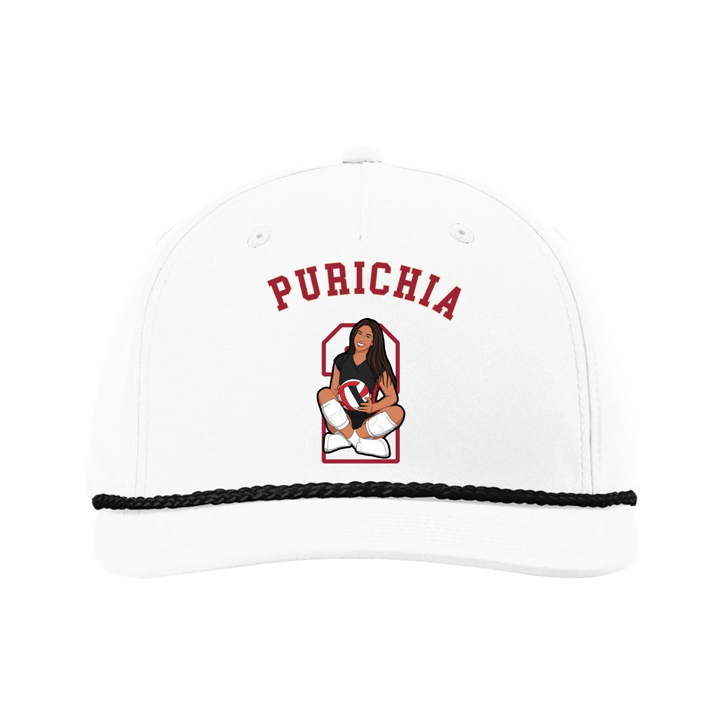 Five-Panel Classic Rope Cap — Shirsey Arch in White