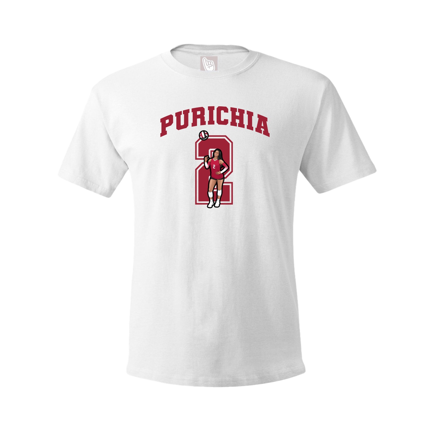 Youth Tee — Number in White