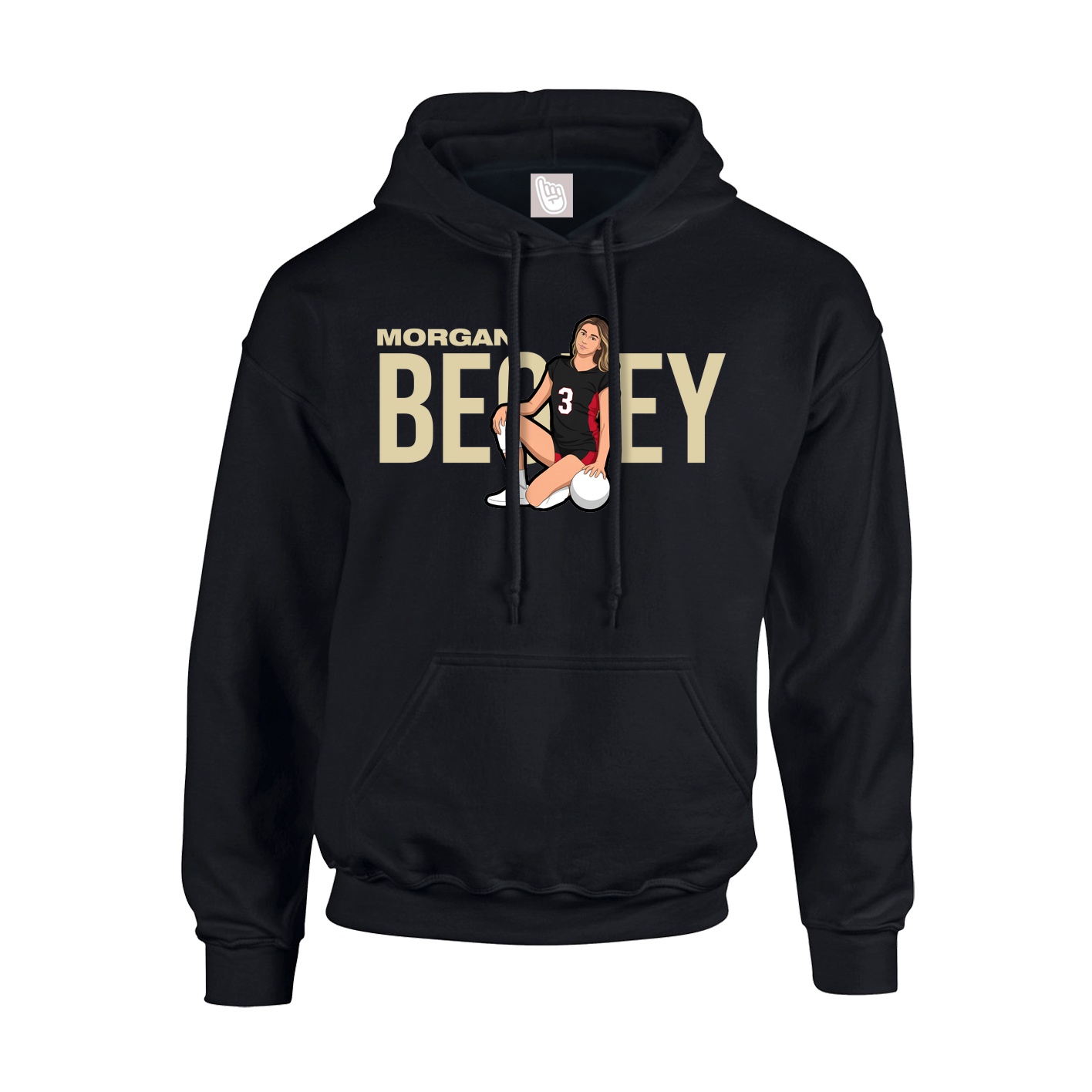 Hoodie — Player Name in Black